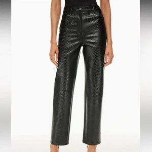 Aritzia Wilfred The Melina Snakeskin Faux Leather Pants Jeans